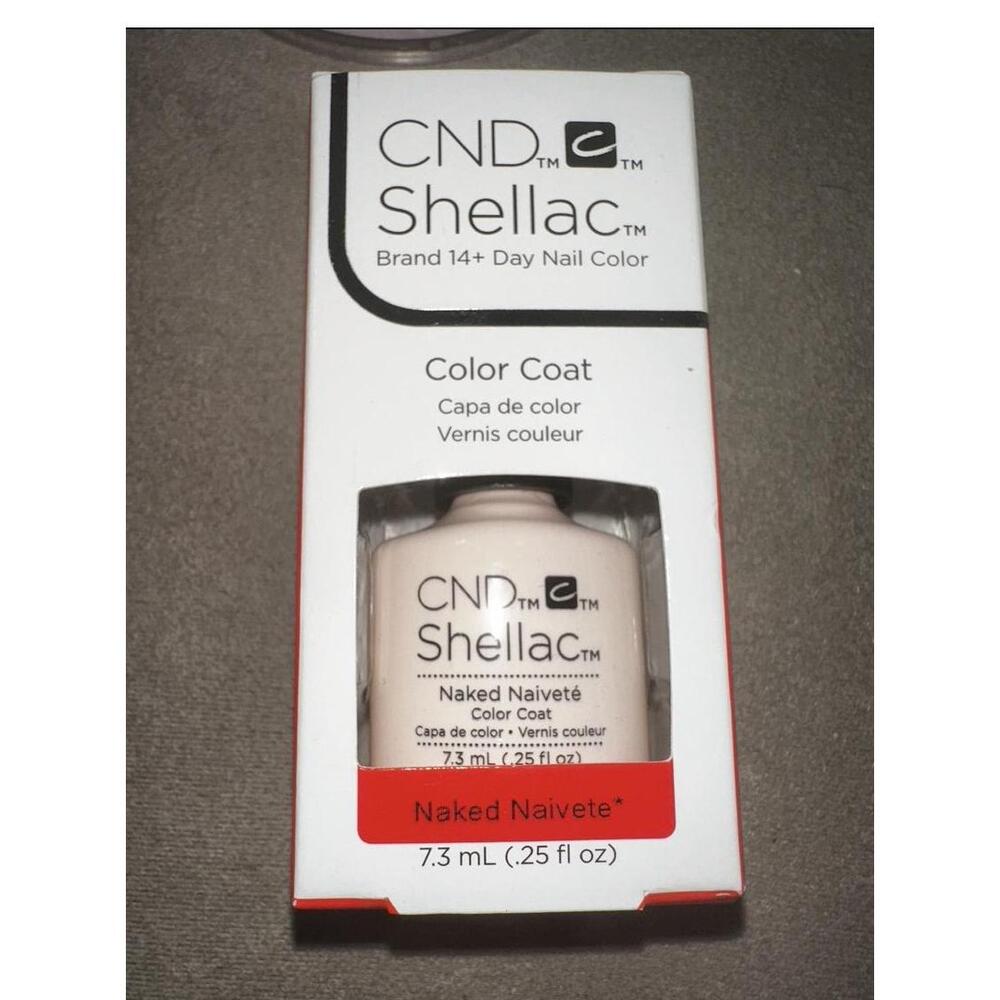 CND Shellac Nail Polish Naked Naiveté Gel Long Lasting Neutral Sleek‎ Finish